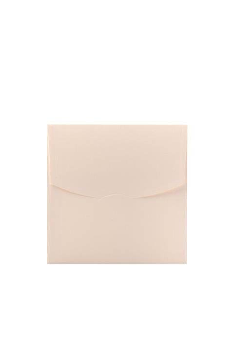 Ege 18x18cm Tuale Desen Krem 270gr Davetiye Zarfı  50 Adet