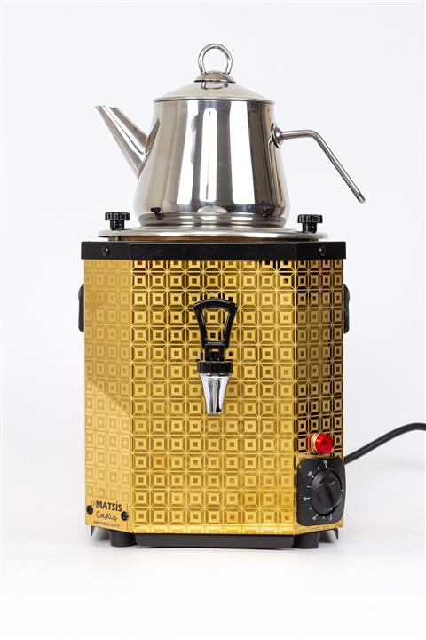 Matsis Mutfak Altın Çaykuş Mini Desenli Elektrikli Semaver Çay Makinesi