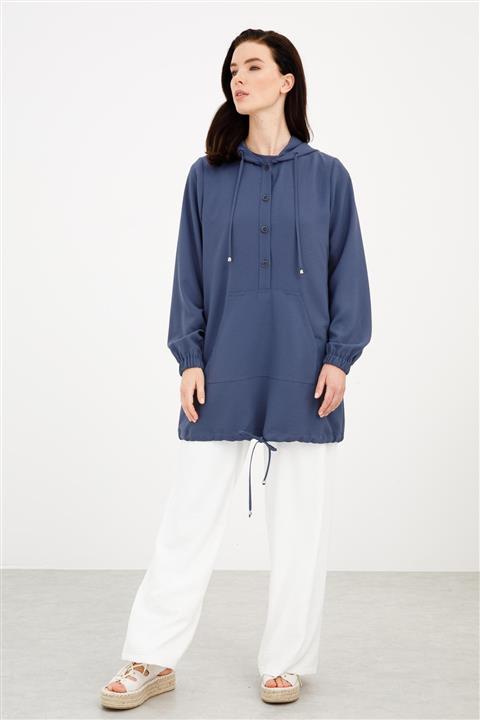 Micca Beyaz Pantolonlu Spor Takım Indigo