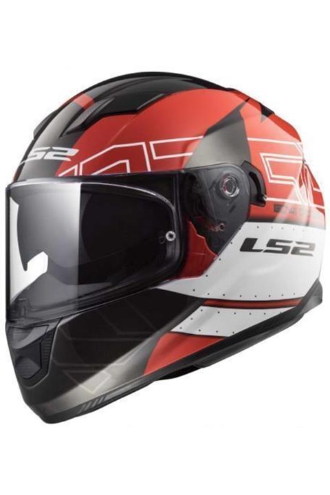 LS2 Ff320 Stream Evo Kub Kapalı Kask (kırmızı-siyah)
