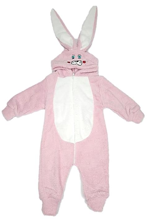 nurcix baby Unisex Bebek Pembe Uyku Tulumu Welsoft Tavşanlı 1-2-3 Yaş