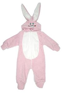 nurcix baby Unisex Bebek Pembe Uyku Tulumu Welsoft Tavşanlı 1-2-3 Yaş