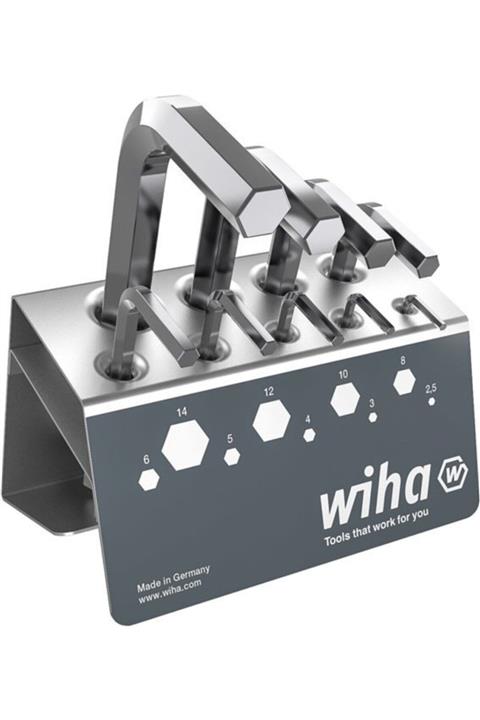 wiha 351 Vb Allen Anahtar Set Nikel Kaplama Parlak 2,5 14 Mm 9 Parça