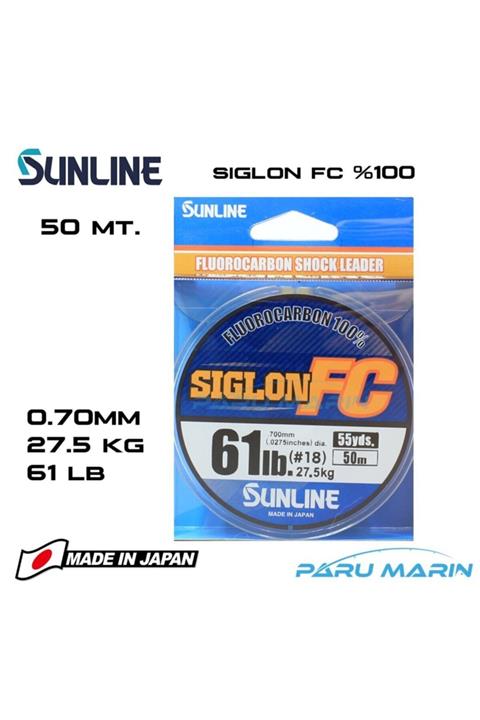 SUNLINE Siglon %100 Florokarbon Misina 0.70mm 50 Mt.