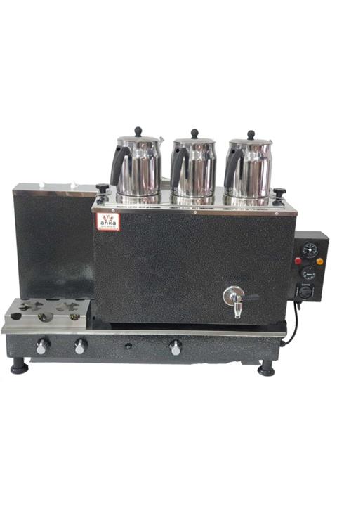 Anka Üç Demlikli Statik Çay Kazanı Turbo Full Otomatik Çay Kazanı - Elektrik Lpg Ve Doğalgaz Uyumlu