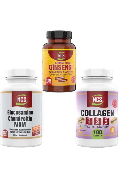 NCS Kolajen Tip-1-2-3-180 Tablet Glucosamine 180 Tab Ginseng 120 Tab