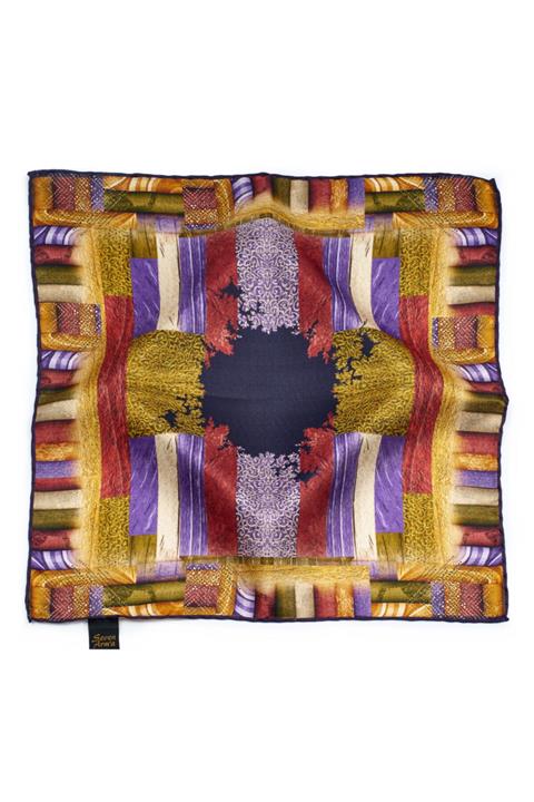 SEVEN ARMA Erkek Safir Rengi Accacia Ipek Mendil