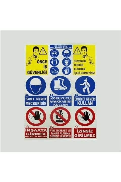 KKDAVM 9 Lu Iş Güvenliği Ikaz Levhası