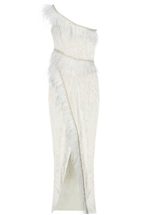 Bozsisters Kadın Beyaz Feliz Abiye Elbise