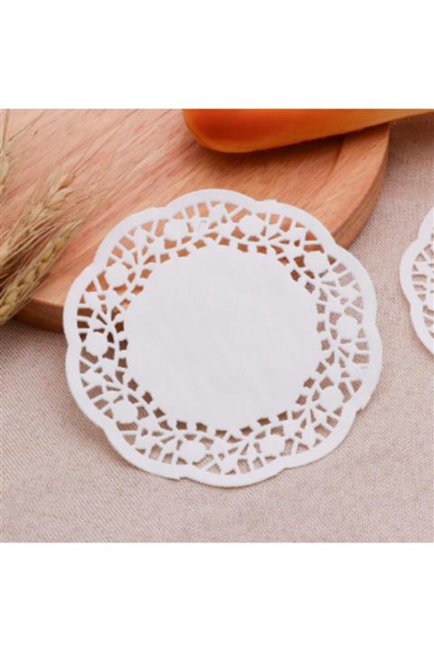 Elysian Kağıt Dantel Bardak Altlığı 100 Adet 9 Cm Çay Altı Kahve Tabağı Hediye Paketleme Dekor