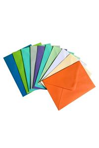 Tek Çatı 100 Adet Yapışkanlı Renkli Zarf ( 13 X 18 Cm - 120 Gr ) Kalın Gramaj Büyük Boy Renkli Zarflar
