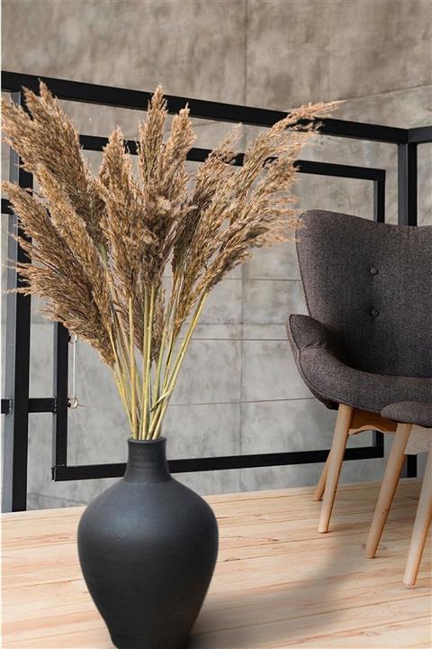 F&F HOME Seramik Vazo ve 15 Adet Pampas