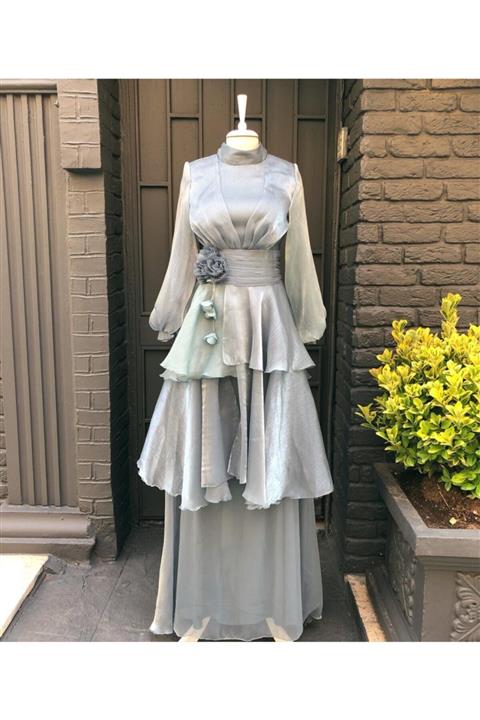 İyem Tesettür Matmazel Özel Tesettür Abiye - Mint