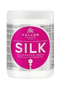 Kallos Cosmetics Silk Hair Mask 1000ml Kuru Mat Ve Cansız Saçlar Için Zeytinyağlı Ve Ipek Proteinli Saç Bakım Maskesi