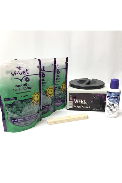 Vivet Ege Sir Weet Ağda Kazanı+ 3lü Azulen Soyulan Inci Ağda Seti