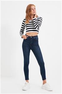 TRENDYOLMİLLA Lacivert Yüksek Bel Skinny Jeans TWOAW22JE0942