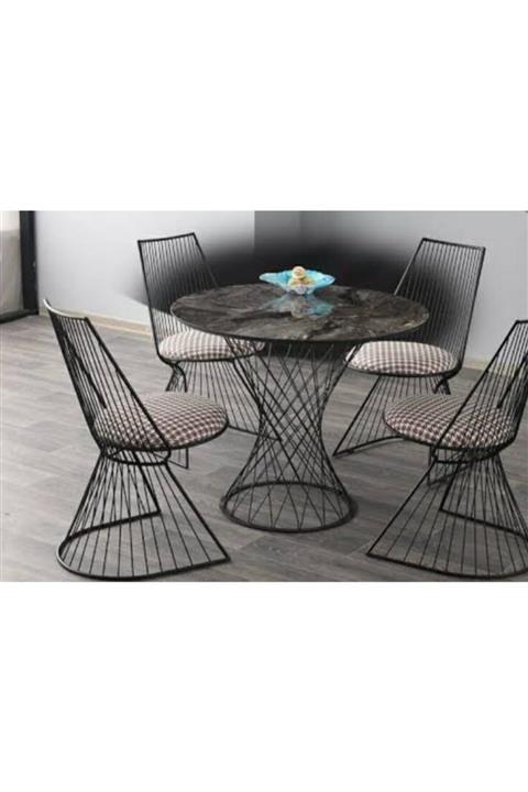 DERİN DESİGN Hera Lüks Masa Sandalye Takımı