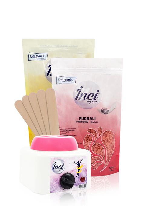 İnci Ağda Pudralı / Naturel - 2 Kutu + Ağda Makinesi