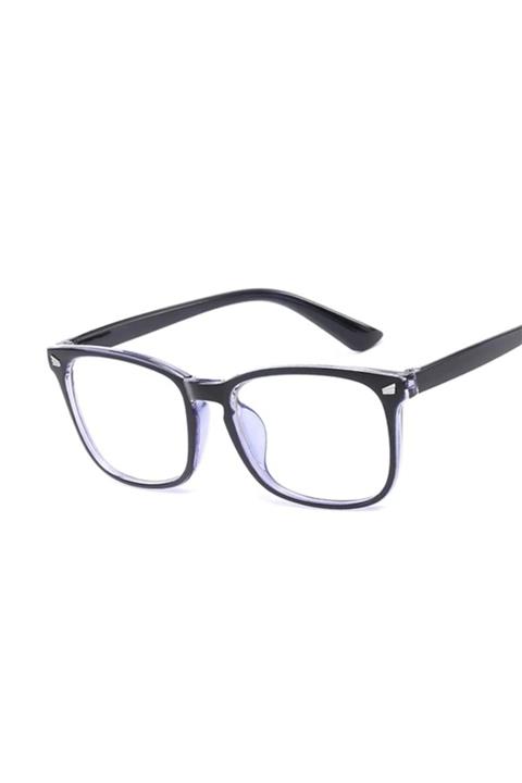 Bluoklight Mavi Işık Korumalı Dikdörtgen Retro Şeffaf Unisex Gözlük (mavi)