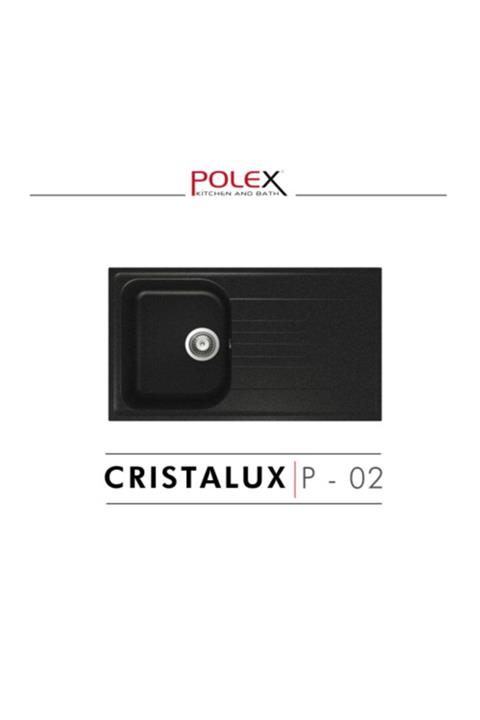 POLEX Cristalüx Granit Eviye P02 Siyah