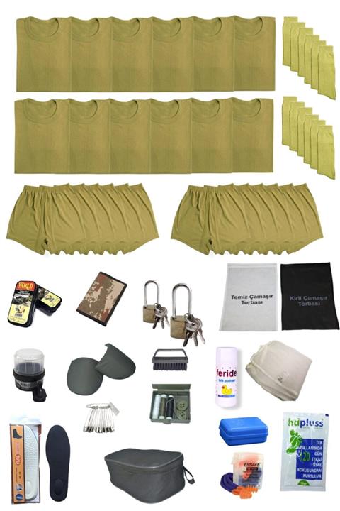 özmertaskerimalzeme 12'li Temel Askerlik Seti Acemi Asker - Bedelli Asker Seti