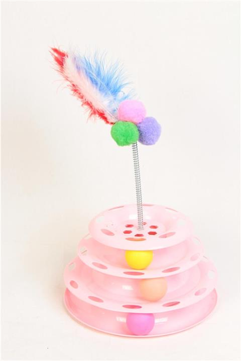 GND PET 3 Katlı Kedi Oyuncağı Pembe