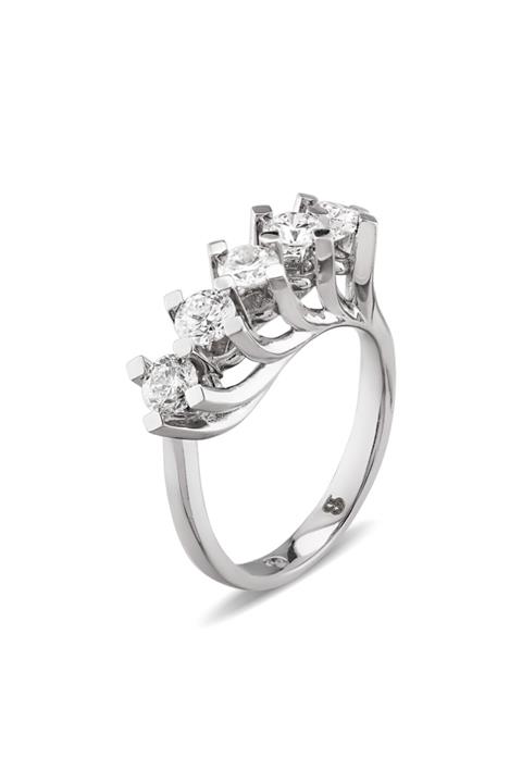 Barok Diamond Pırlanta Beştaş Yüzük 1.22 Ct. E Vs 14k Hrd Sertifikalı