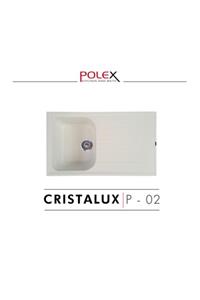 POLEX Cristalüx Granit Eviye P02 Beyaz