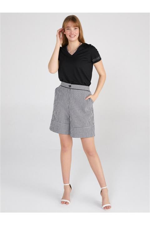 Faik Sönmez Gingham Desen Dokuma Şort 62475