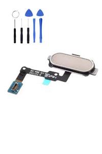 Tk Tech Samsung J7 Prime G610 Uyumlu Home Tuş Plastiği Beyaz Tamir Seti