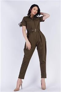 TEORA FASHION Kemerli Gabardin Tulum