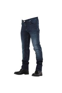 Tech90 Overlap Monza Dark Blue Kevlar Jeans Motosiklet Pantolonu