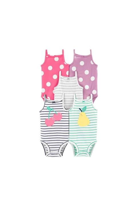 Carter's Kız Bebek Renkli  5'li Body Set 1k445110