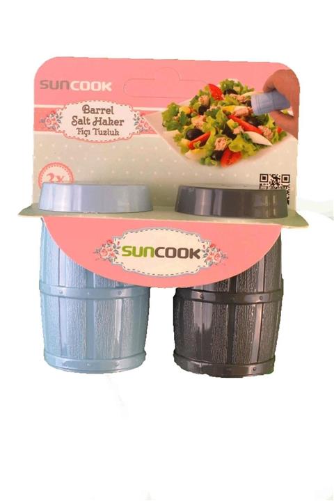 Minerva 2 Adet Dekoratif Fıçı Görünümlü Tuzluk Karabiberlik Baharatlık