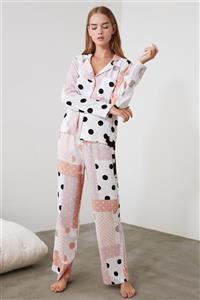 TRENDYOLMİLLA Patch Desen Dokuma Pijama Takımı THMAW21PT0046