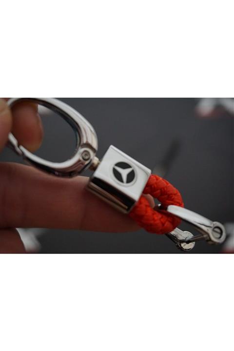 MERCEDES Benz Logo Stil Hasır Desen Anahtarlık K