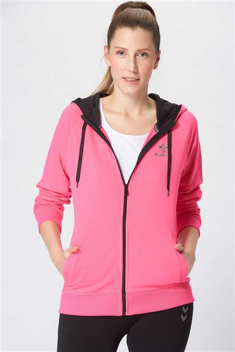 HUMMEL Kadın Pembe Sweatshirt - Frista Zip Hoodie