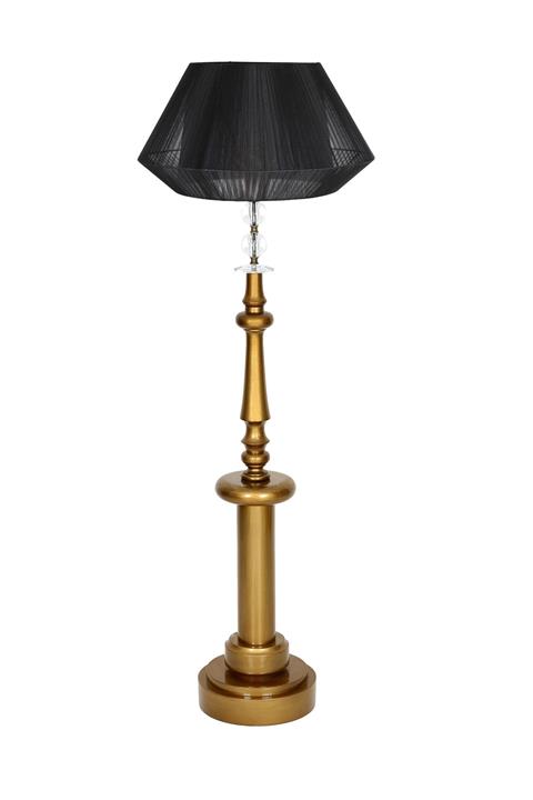 Vinner Luxury Eskitme Gold Kaplama Wooden Ahşap Modern Lambader - Siyah Prizma Başlık