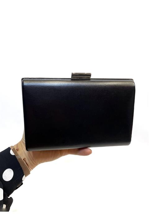 Busrabags Siyah Mat Kadın Gece Abiye Çanta