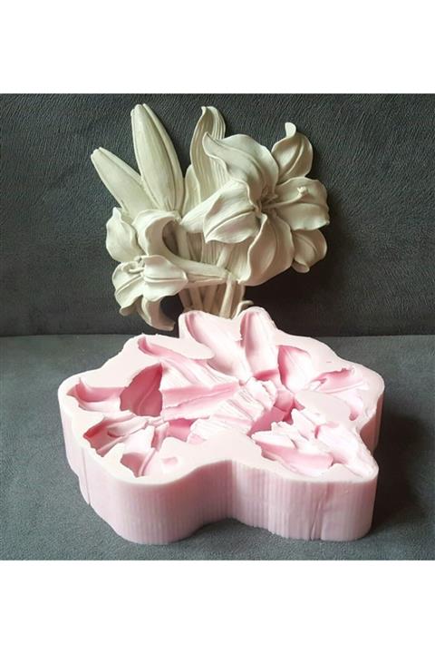 morlalem Dev Lilyum Zambak Çiçeği Silikon Kalıp K-463