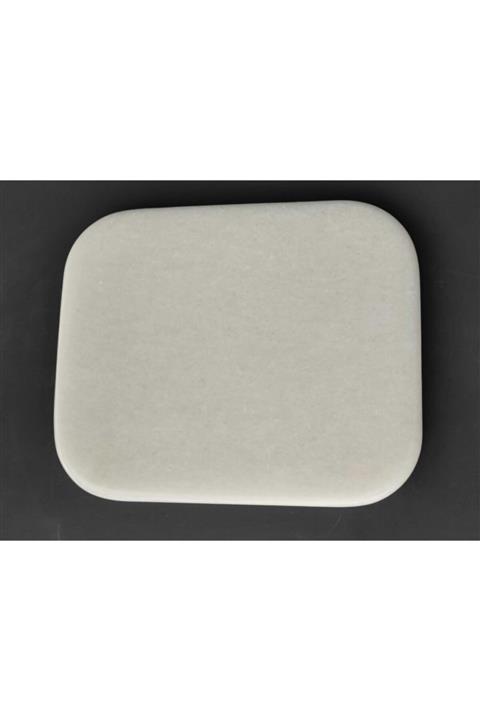 Polen Stone Uşak Beyaz Mermer Ekmek Et Sebze Doğrama Taşı 30cmx30cm