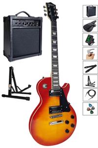 Midex Grx200sb-amp Üst Segment amfili Elektro Gitar Set Les Paul Kasa Masif Ağaç (hh)