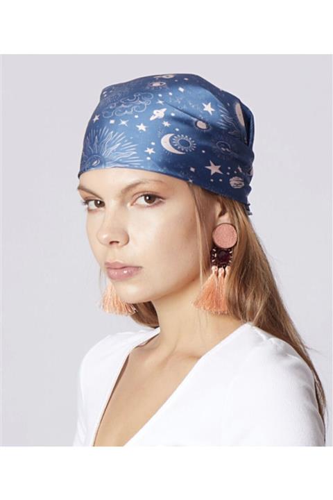 EREDUA Eclipse Blue Maxi Bandana Fular Eşarp