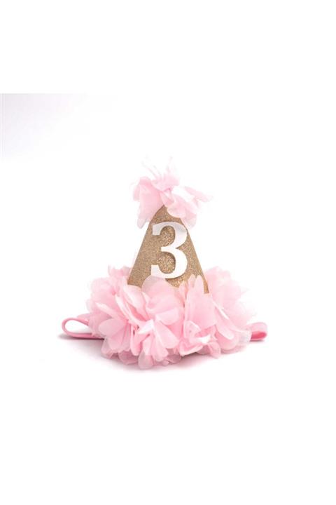 Le Mabelle 3 Yaş Huni Doğumgünü Tacı-pembe