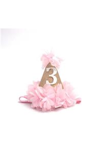 Le Mabelle 3 Yaş Huni Doğumgünü Tacı-pembe