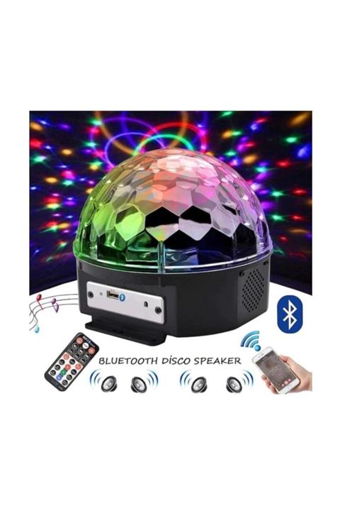 IŞIK Parti Malzemesi Disko Topu Rgb Ledli Bluetooth Hoparlör Sese Duyarlı En Siga