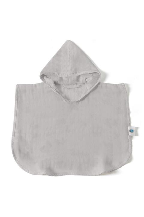 DEUX LAPINS Düz Gri Müslin Bebek Panço