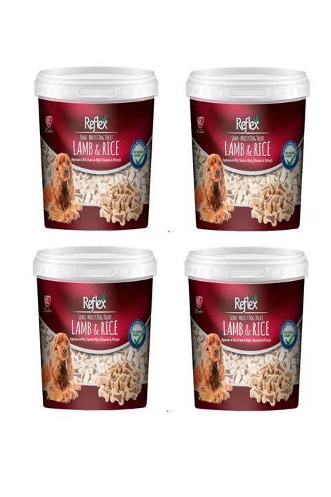 Reflex Yarı Yumuşak Kuzu Etli Ve Pirinçli Köpek Ödül 500 Gr. X 4 Adet