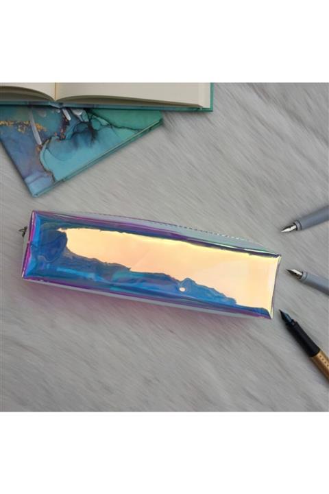 Minnoş Dükkan Metalik Hologram Şeffaf Kalem Kutu