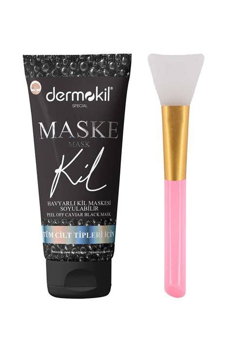Dermokil Havyarlı Soyulabilir Siyah Kil Maskesi 75ml+maske Sürme Ve Soyma Aparatı